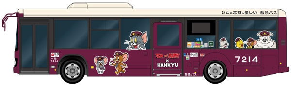 トムとジェリー×阪急電車「ラッピングバス1/80ディスプレイモデル （伊丹）」 トムとジェリー×阪急電車「ラッピングバス1/80ディスプレイ