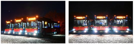 ―3色の織りなす夏夜の六甲山― 六甲山上バス「夜間撮影会」の開催について ―3色の織りなす夏夜の六甲山― 六甲山上バス「夜間撮影会」の開催について