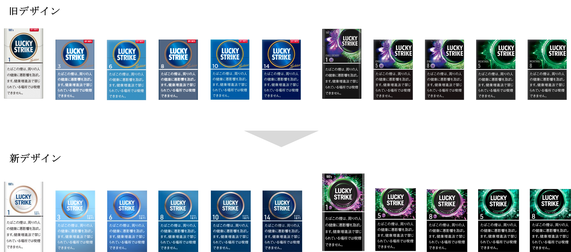 ラッキー・ストライク」のパッケージを刷新、11月10日（月）より全国で