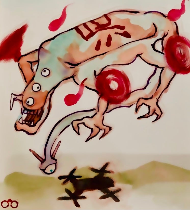 奇跡の実話をもとに柳生忠平が創作したドローンをドロンさせる妖怪「ドロン」