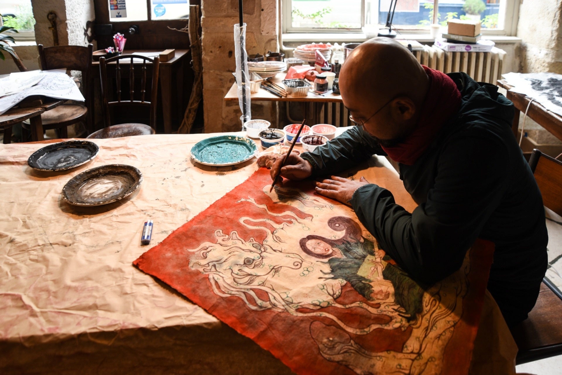 館長・柳生忠平　フランス・ノワイエの国際アートセンターに招聘