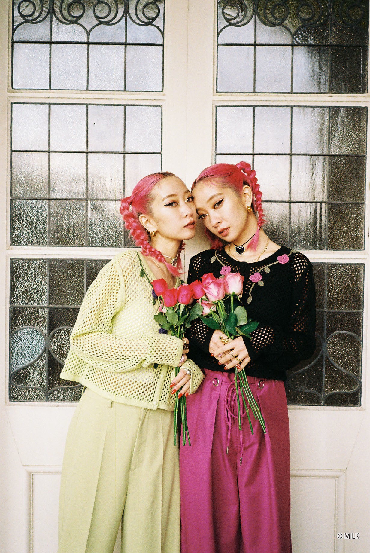 MILKローズニットカーデ