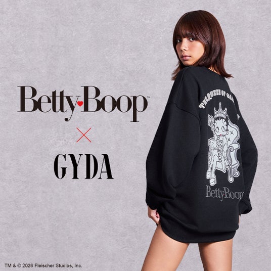 「GYDA(ジェイダ)」「BETTY BOOP(TM)(ベティー ブープ(TM))」 とのコラボレーションアイテムを8月7日(金)に予約販売開始 「GYDA(ジェイダ)」「BETTY BOOP(TM)(ベティー ブープ(TM))」 とのコラボレーションアイテムを8月7日(金)に予約販売開始