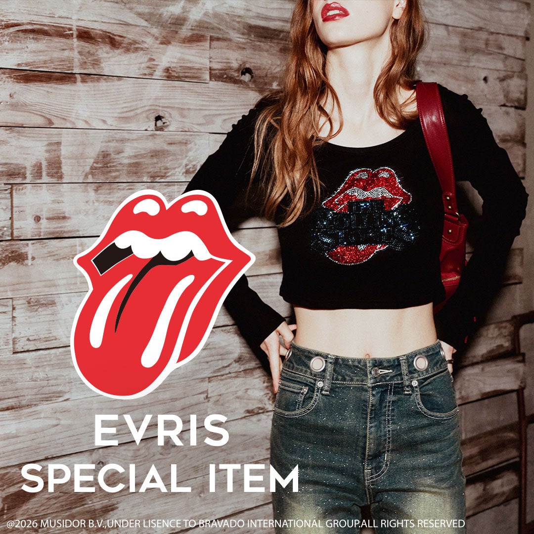 「EVRIS(エブリス)」「The Rolling Stones(ザ・ローリング・ストーンズ)」 の別注アイテム全5型を10月9日(金)より発売開始