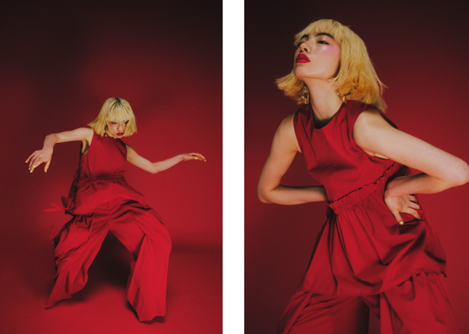 WAIST GATHER VOLUME TOP_SIDE GATHER VOLUME PT