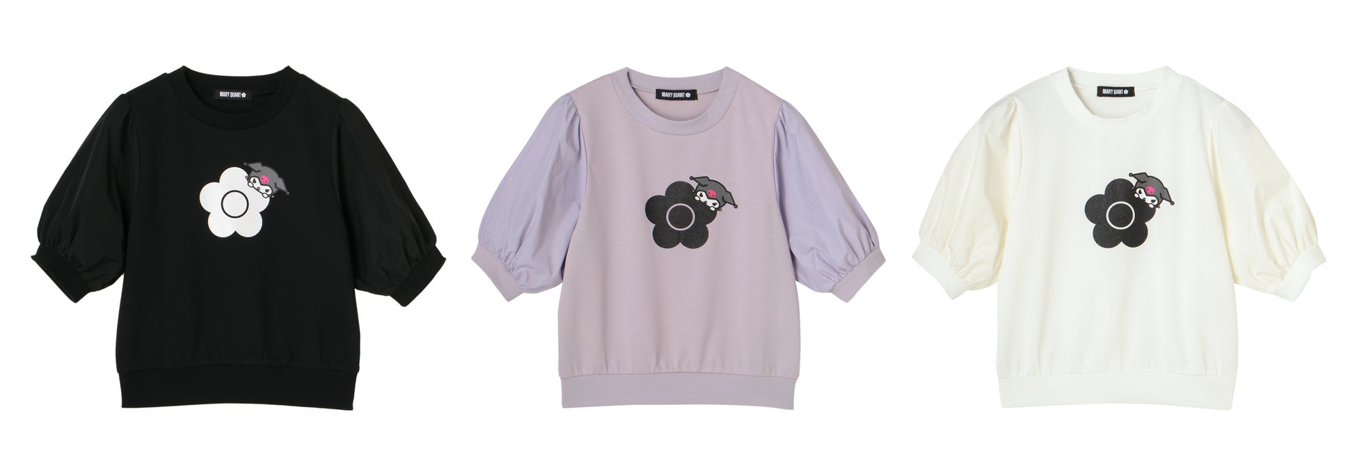 ◆美品◆ MARY QUANT✕クロミコラボ ホワイト+ブラック 2枚セット マリークヮントとサンリオの人気キャラクター クロミの初の
