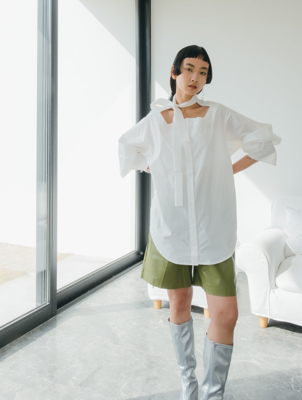 Design Cut Long Tie Shirt ¥16,500(taxin)