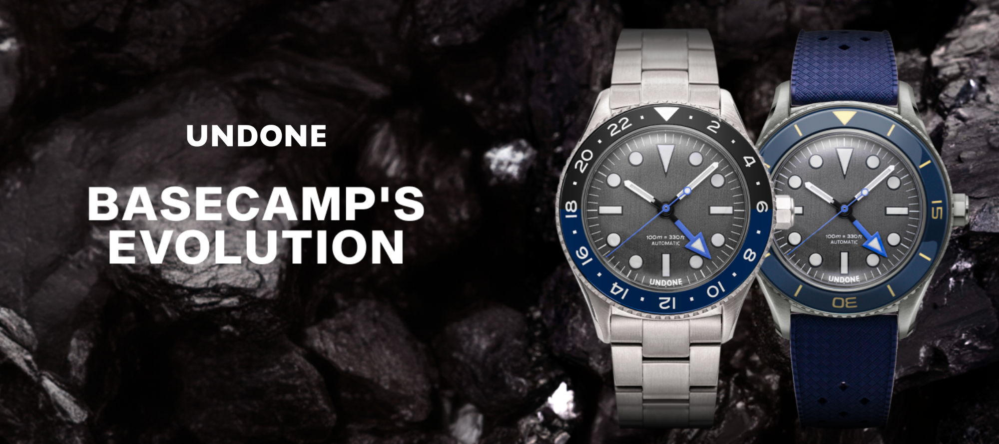 UNDONE / Basecamp ネイビー×ゴールド 美品 自動巻き Basecamp Classic