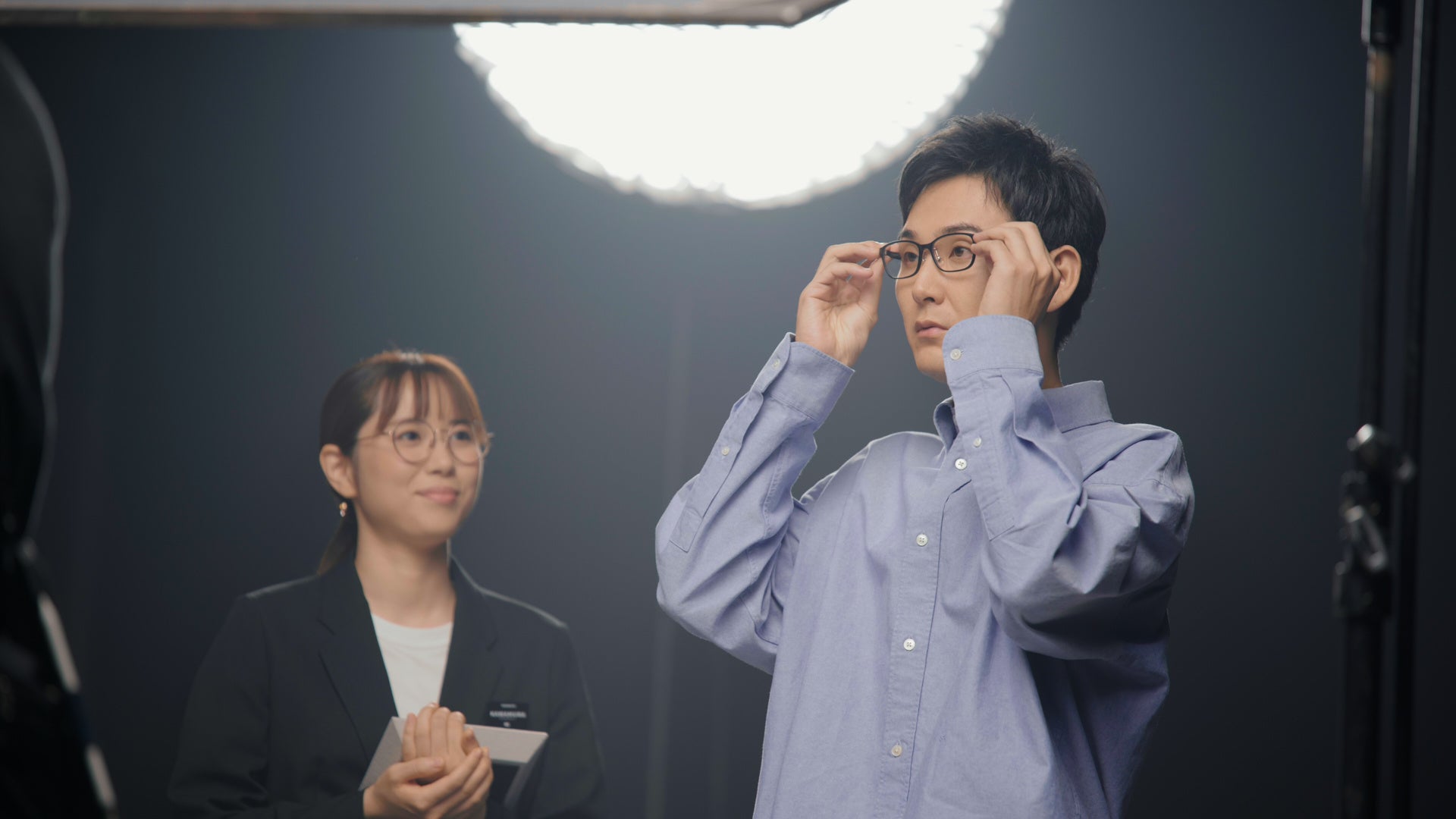 撮影の様子「お買い物」篇