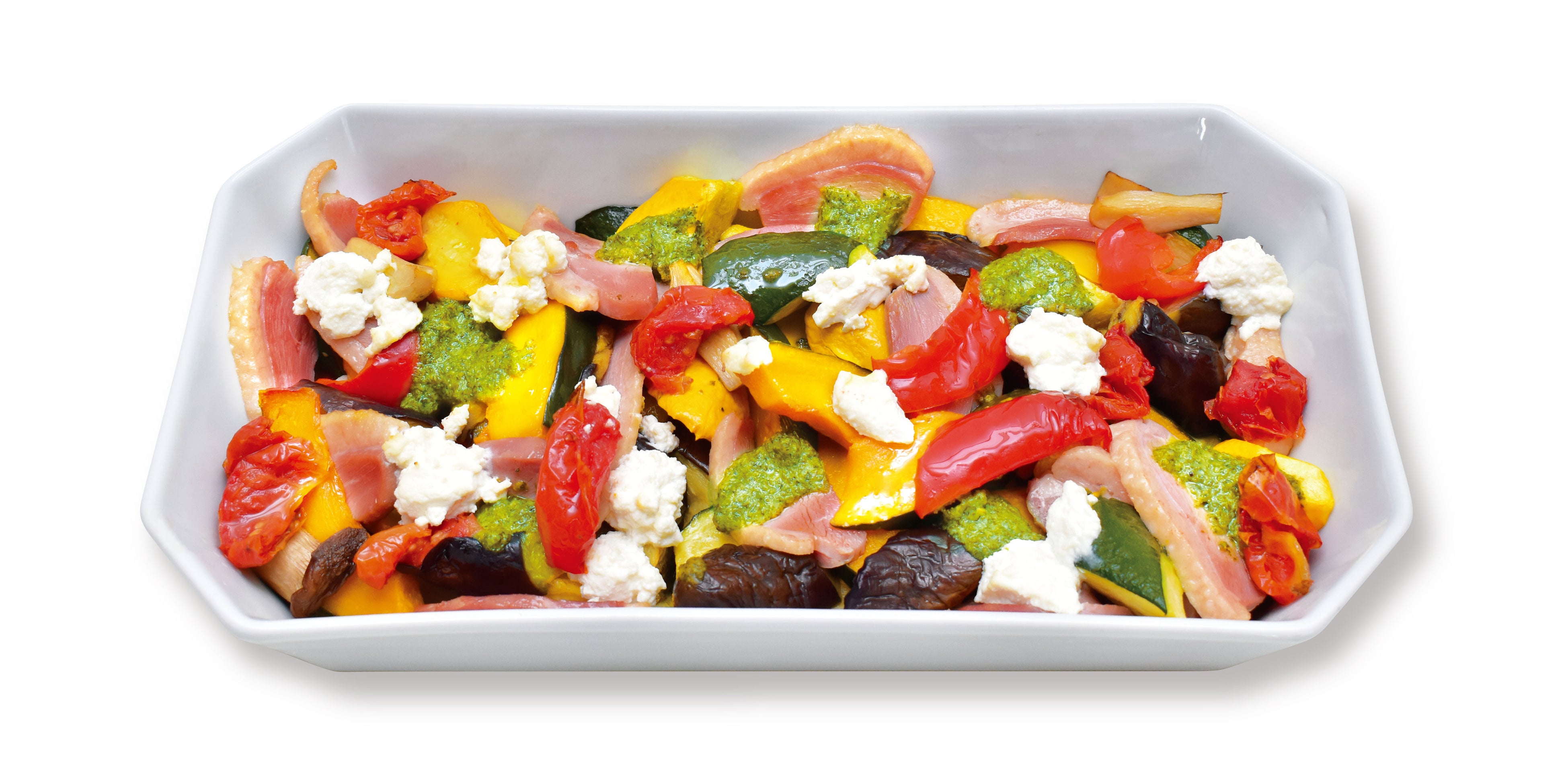 合鴨と焼き野菜のサラダリコッタチーズ添え（イメージ）