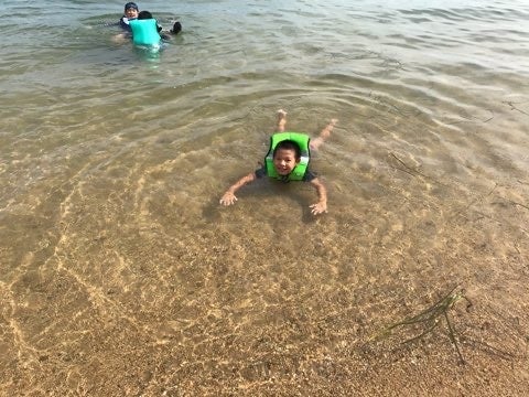 徒歩圏内の美しい海