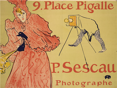 アンリ・ド・トゥールーズ=ロートレック《写真家セスコー》、1896年、リトグラフ、国立西洋美術館