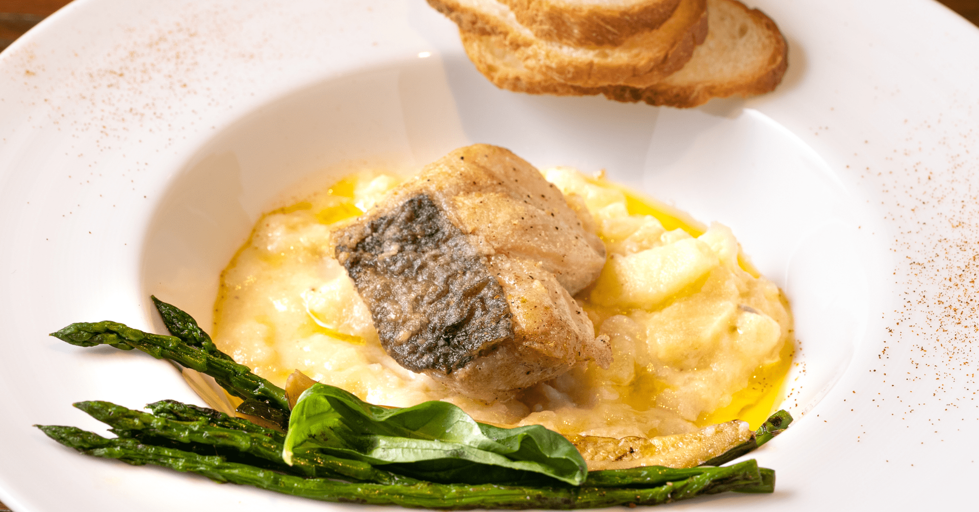 真鱈のブランダードEXヴァージンオリーブオイルとクルトン添え（プロヴァンス地方）