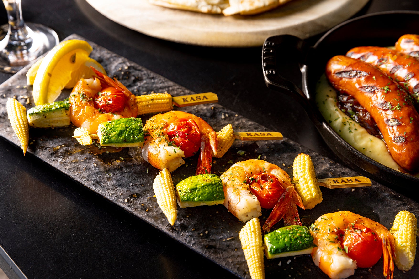 ニューカレドニア産天使海老のスブラキ 