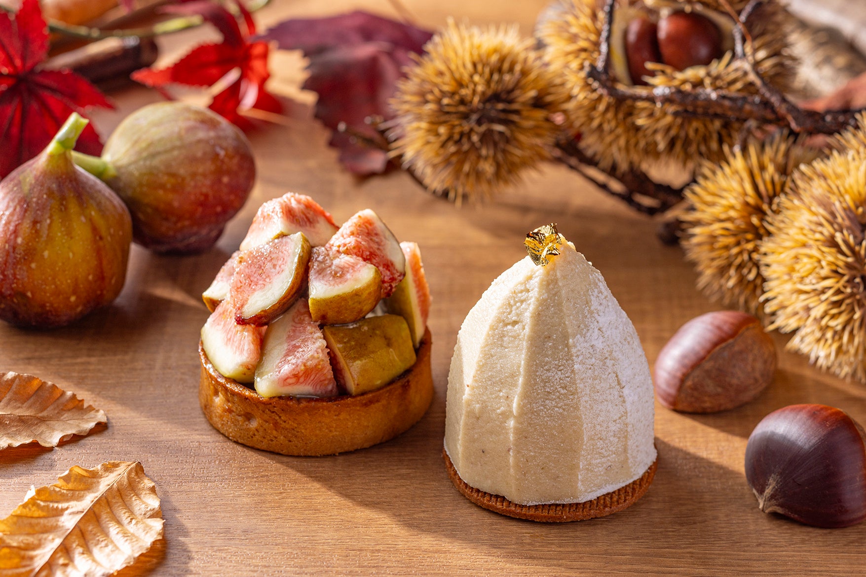 イチジクのタルト＆和栗のモンブラン