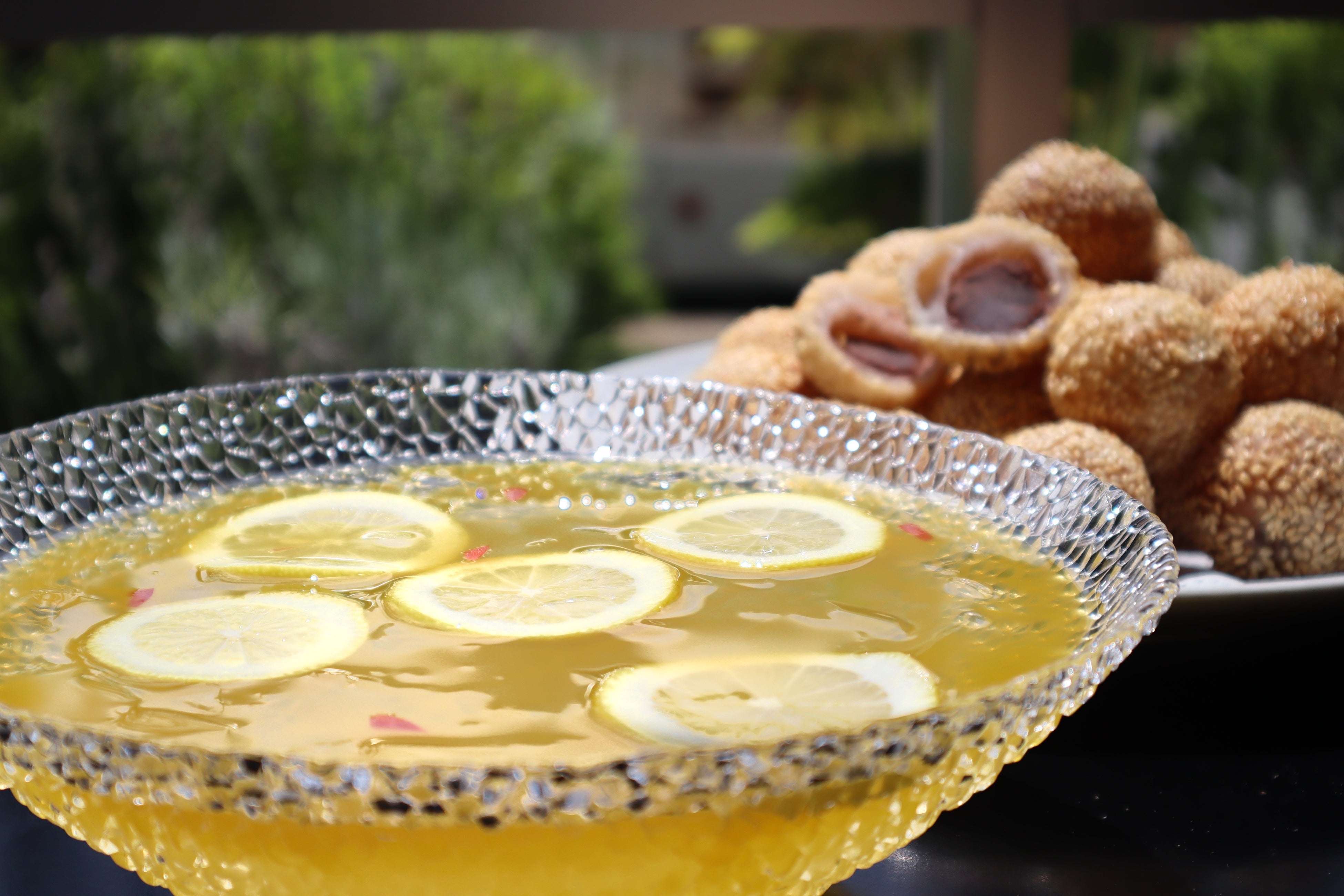 愛玉子風ゼリー＆ゴマ団子