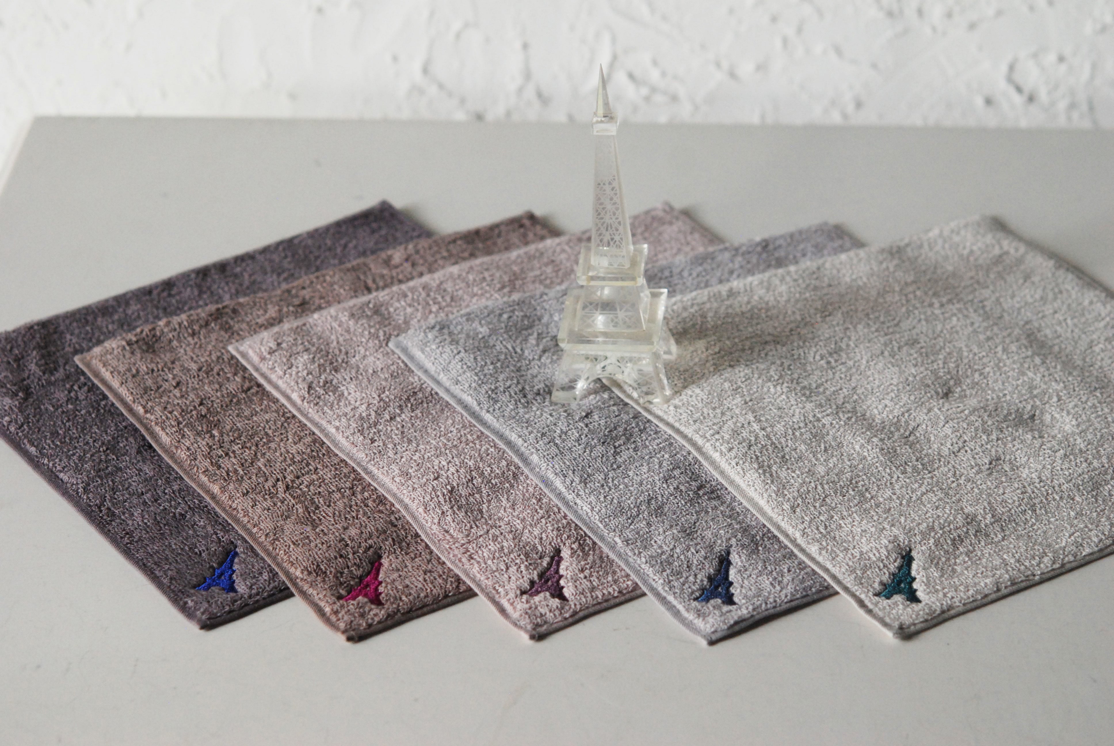 エッフェル塔刺繍入り今治産ミニタオル