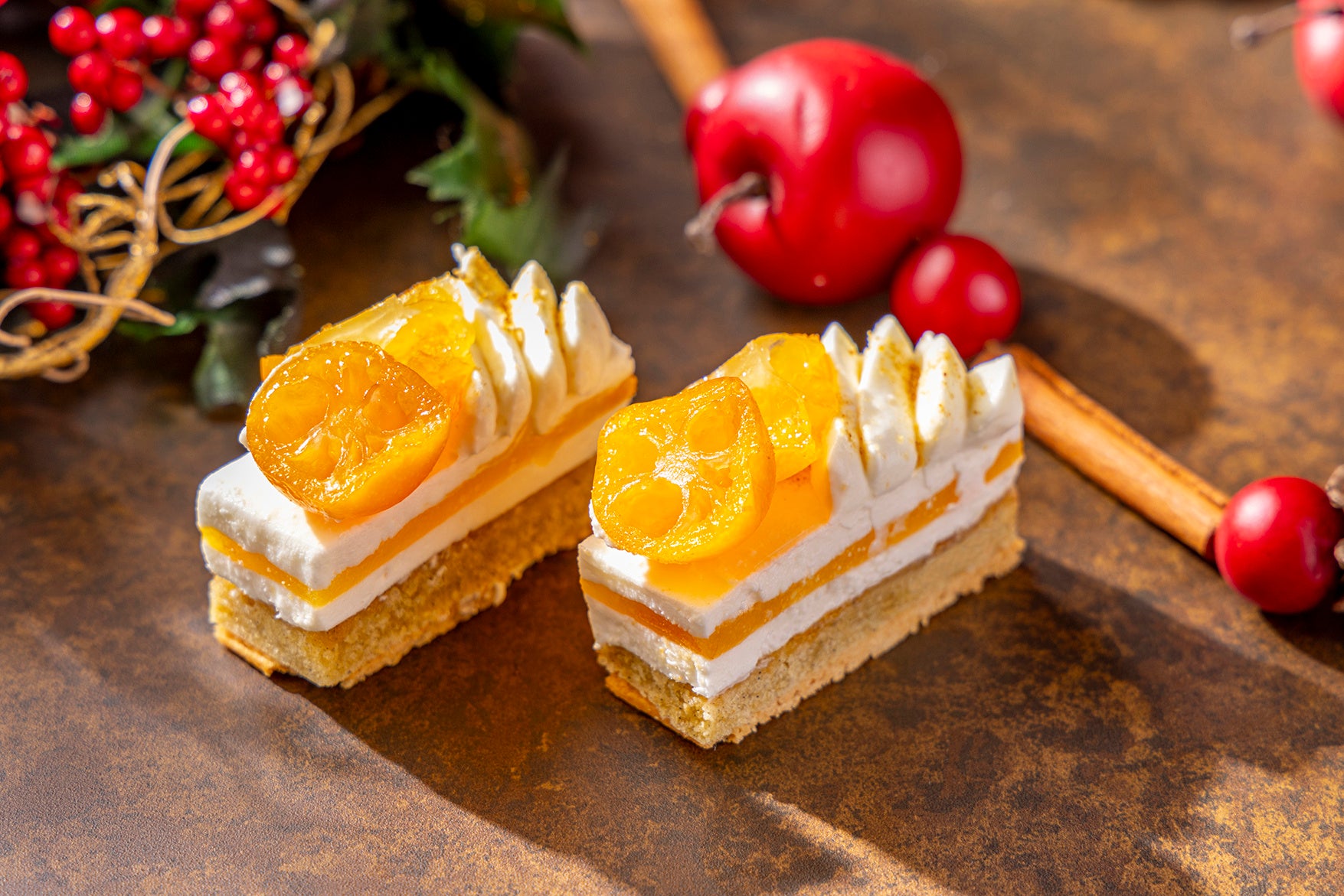 金柑とリコッタチーズのケーキ