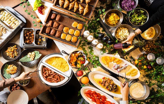 朝食ビュッフェ