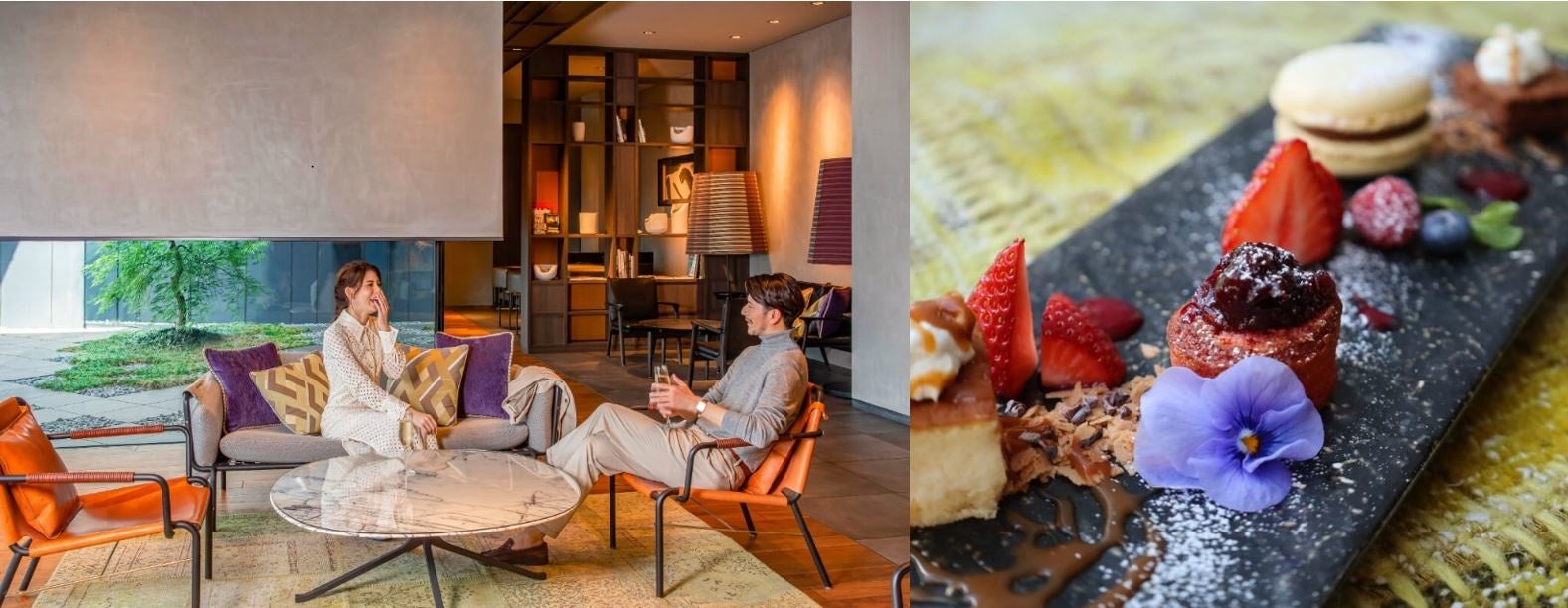 エグゼクティブラウンジ と デザートプレート