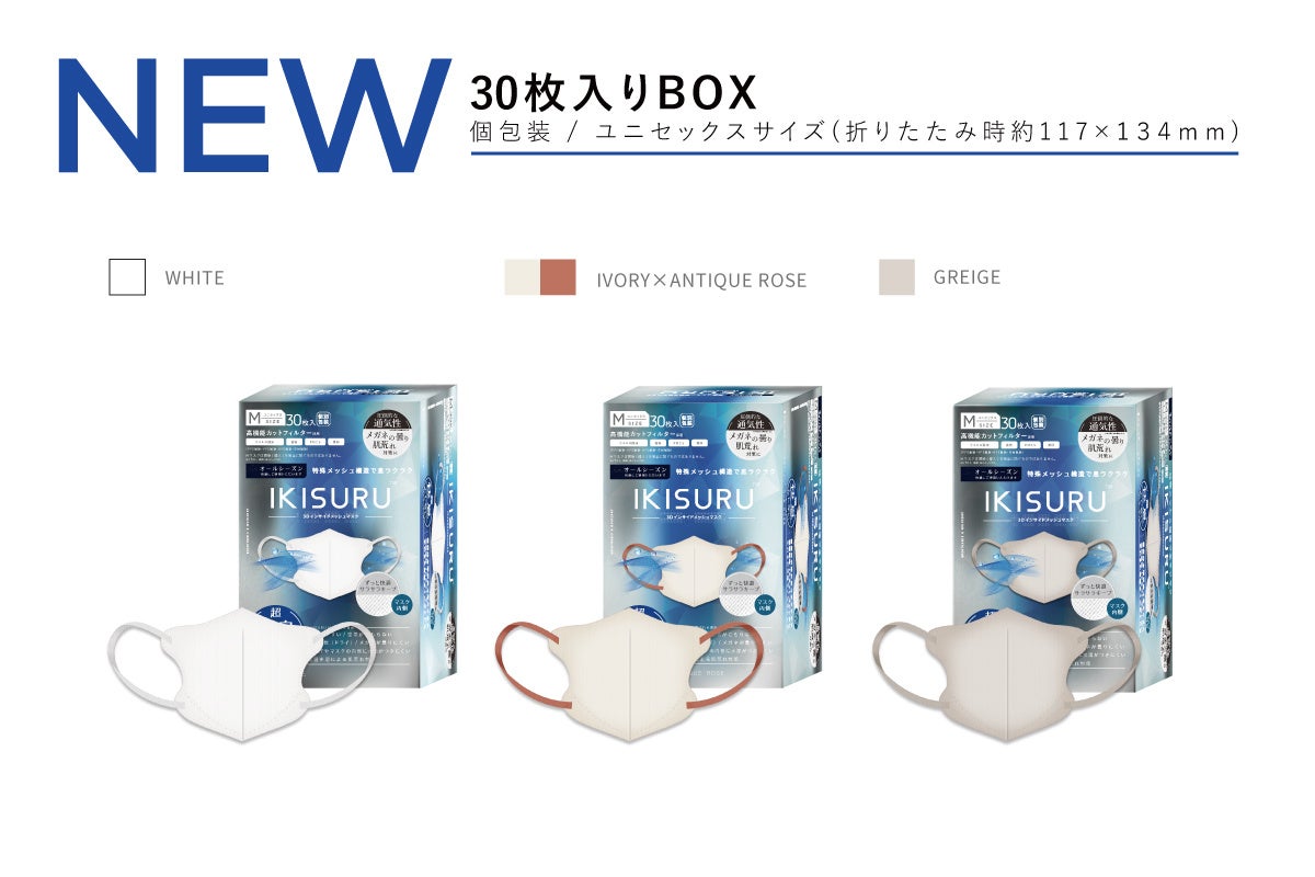 IKISURU マスク ホワイト 10枚入り×70パック 2個セット】IKISURU イキスル 3Dクールメッシュマスク ホワイト