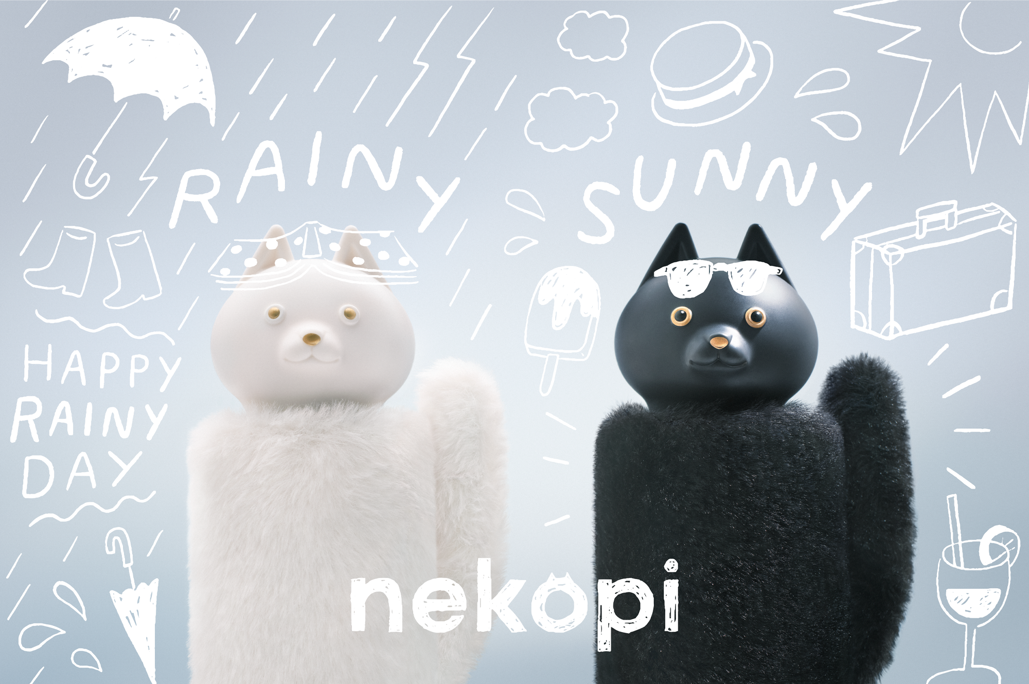 最終値下げ　ディズニー　ヒグチユウコ　傘　フィガロ　クレオ　晴雨兼用　猫　コラボ 最終値下げ ディズニー ヒグチユウコ 傘 フィガロ クレオ 晴雨