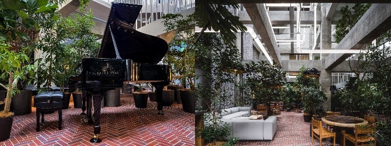 the LOUNGE（左）©Shiroiya Hotel （右）©Katsumasa Tanaka