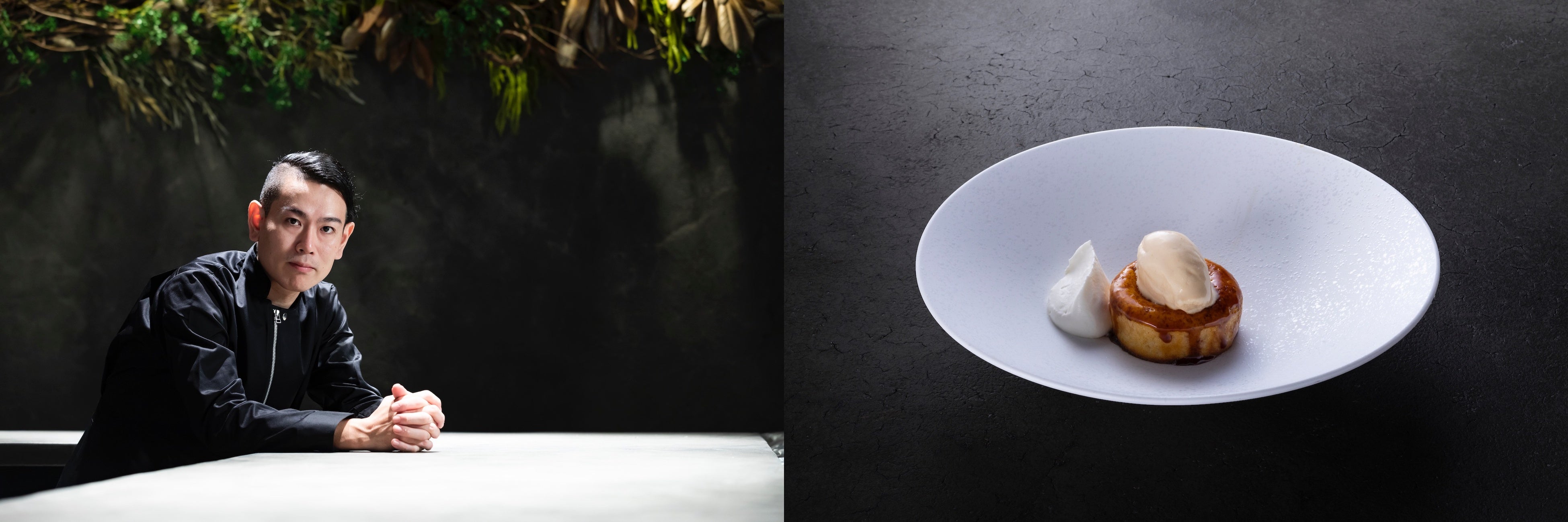 (左)片山ひろ　(右)群馬の郷土料理「焼きまんじゅう」を再解釈して「YAKIMANJU」に。©Shinya Kigure