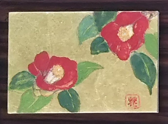 金箔を使った日本画