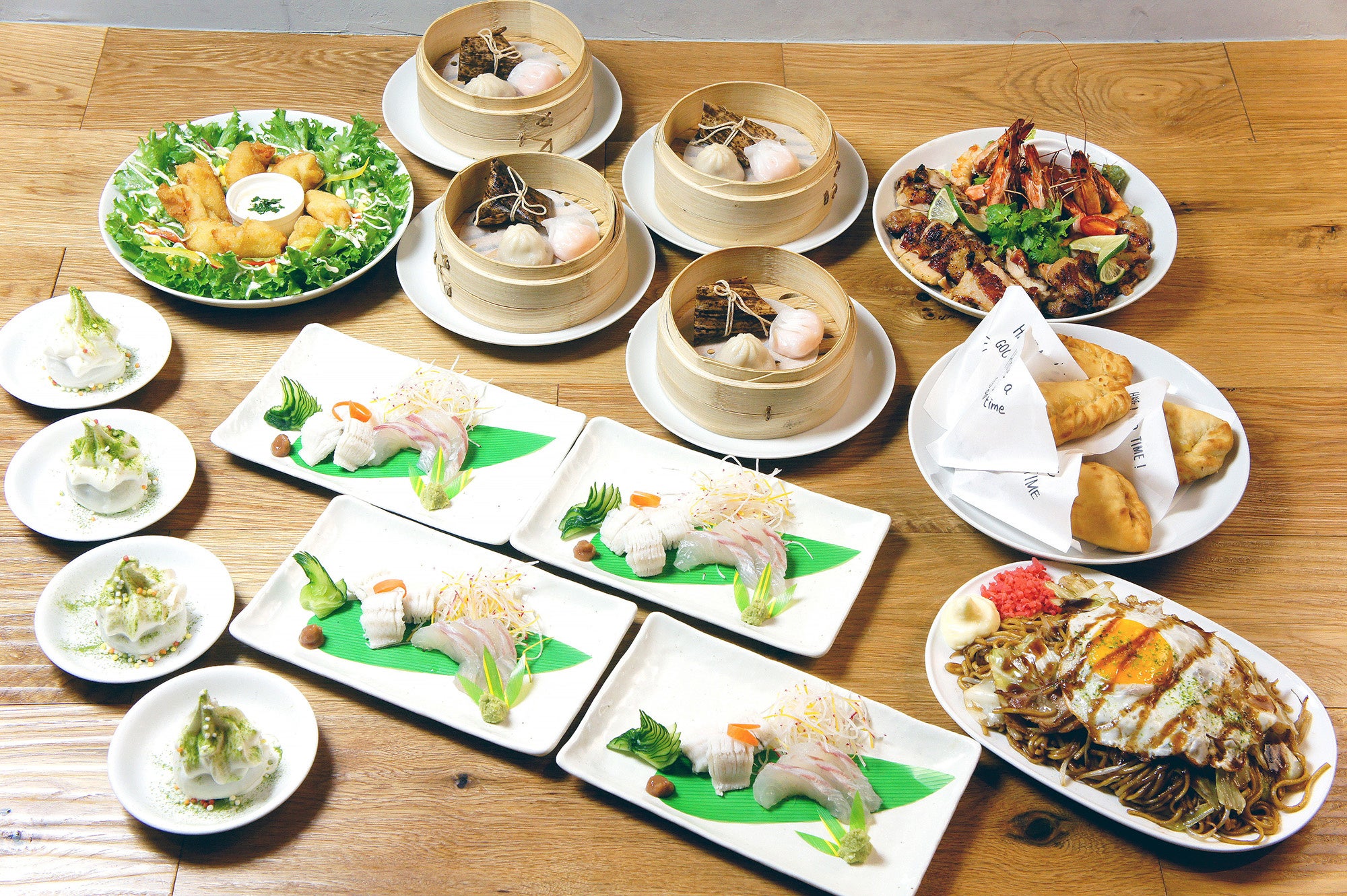 「杜の街プラン」イメージ ※料理の写真は、4 名様分です