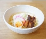 ▲やわらか煮豚の山かけうどん