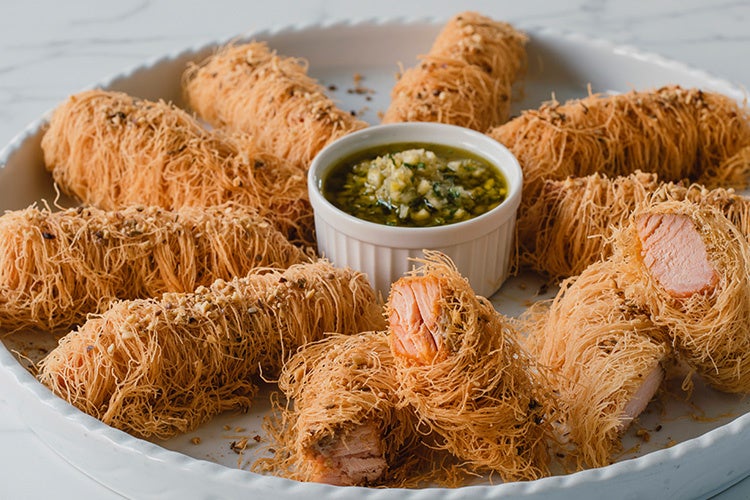 サクラマスのカダイフ包み 日向夏のヴィエルジュソース