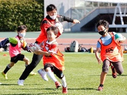 ラグビー体験会の様子（昨年度）