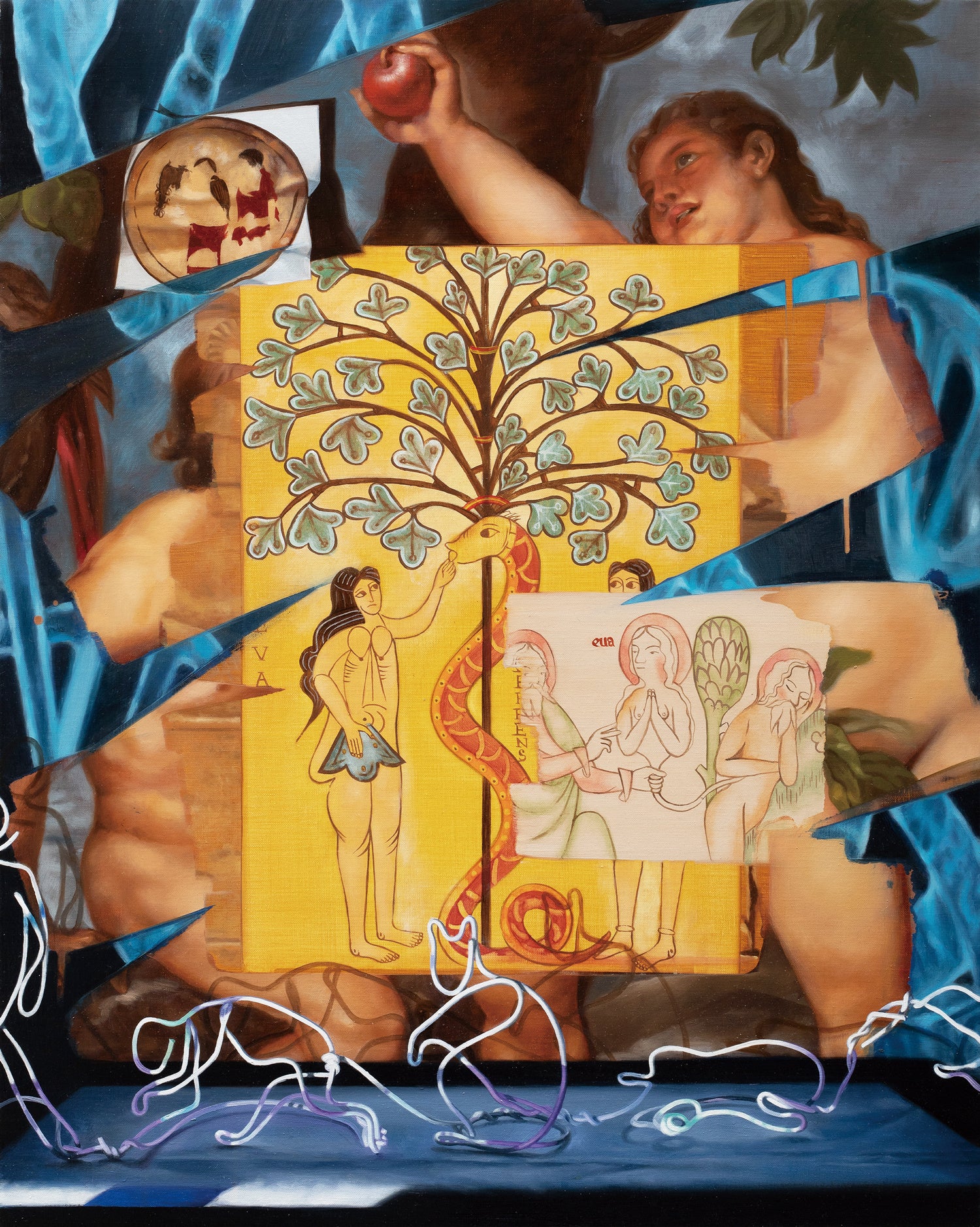 熊倉 涼子　『Humans (Transient Images ＃21)』　キャンバス、油彩 　90.9×72.7cm　 2022年 photo 松尾 宇人