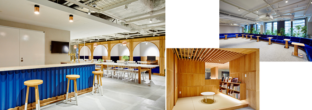 和室など多彩なエリアがある新オフィス（FINOLAB提供）