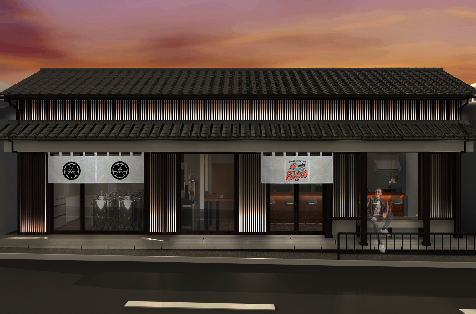 飲食店が併設される蒸溜所　出来たてジンが飲める！