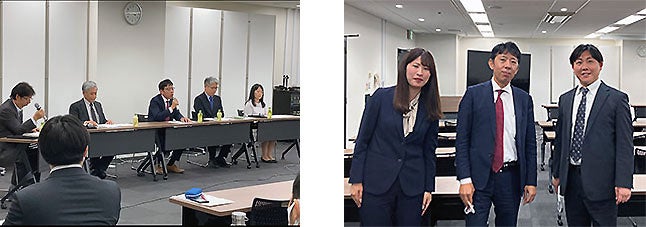 パネルディスカッションの様子と、当日登壇した当社社員