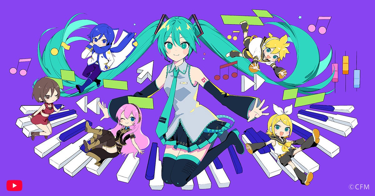 YouTubeロゴが3/9限定で『初音ミク』仕様に！ “ボカロ文化”特番にも出演！