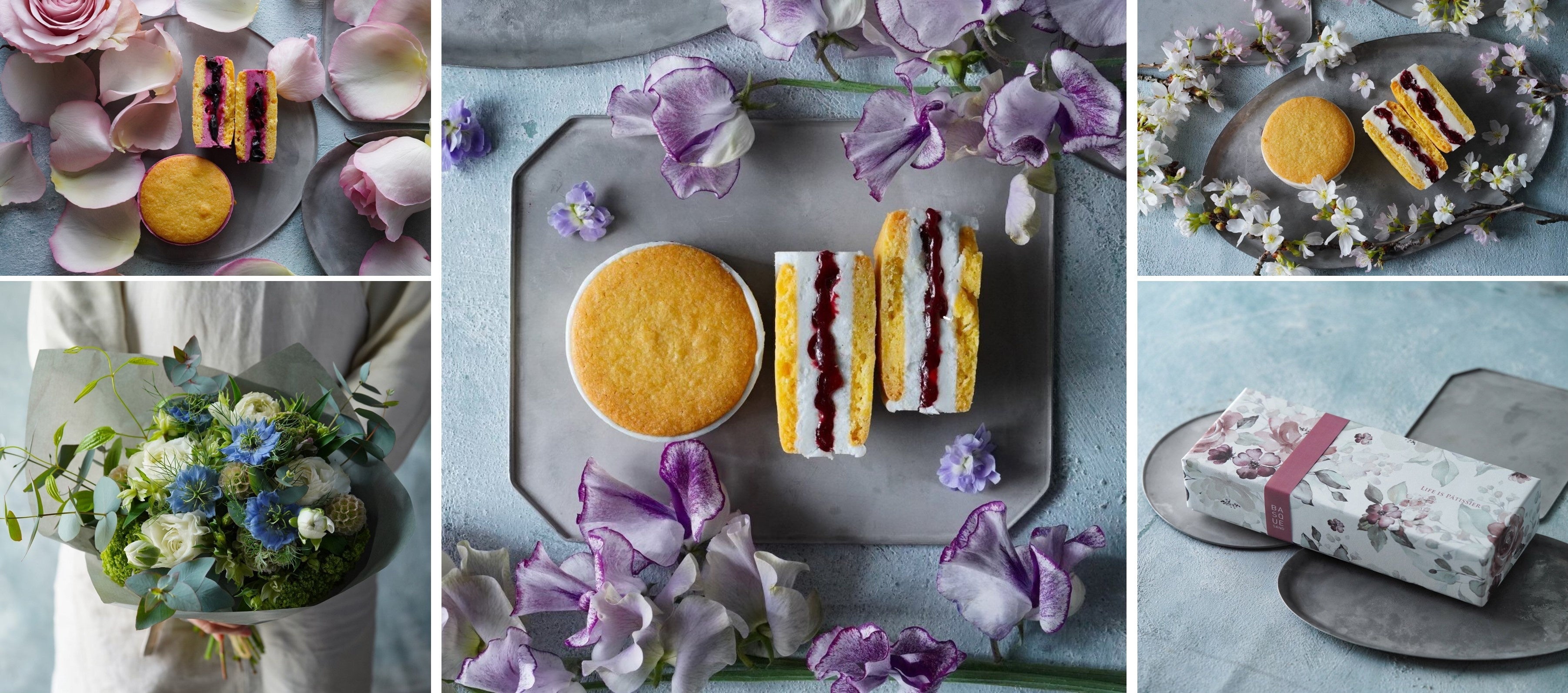 自由が丘パティスリー「ライフイズパティシエ」、”花とお菓子のある日常”をコンセプトにした新業態の小さな花屋「日花朴果（にっかぼっか）」を今春より本格始動。「花とフルーツのバターサンド」期間限定で発売