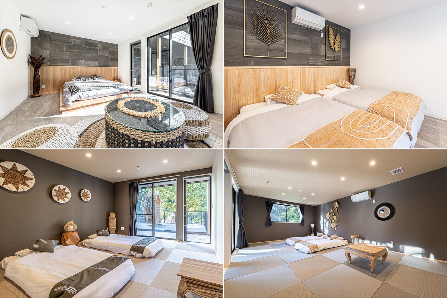 14人まで宿泊可能な4ベッドルーム