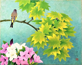 山口蓬春「首夏」 木