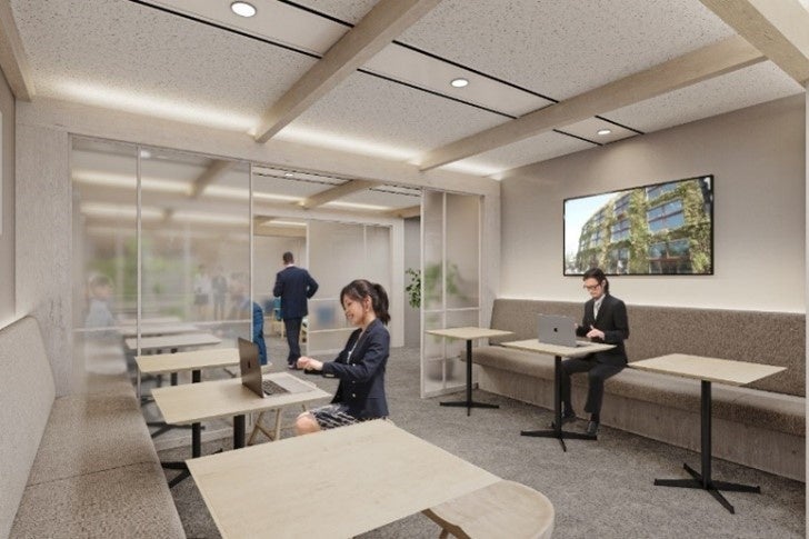 食事や、カフェタイムに利用できるラウンジスペース