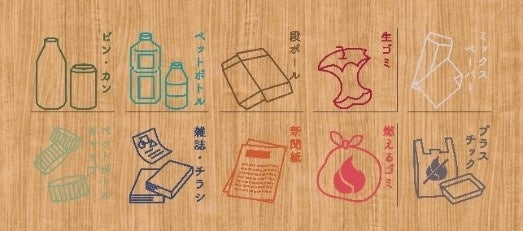 ごみの分別種類毎のイラスト