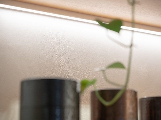 内壁の一部塗装に柳川貝灰生しっくいを使用