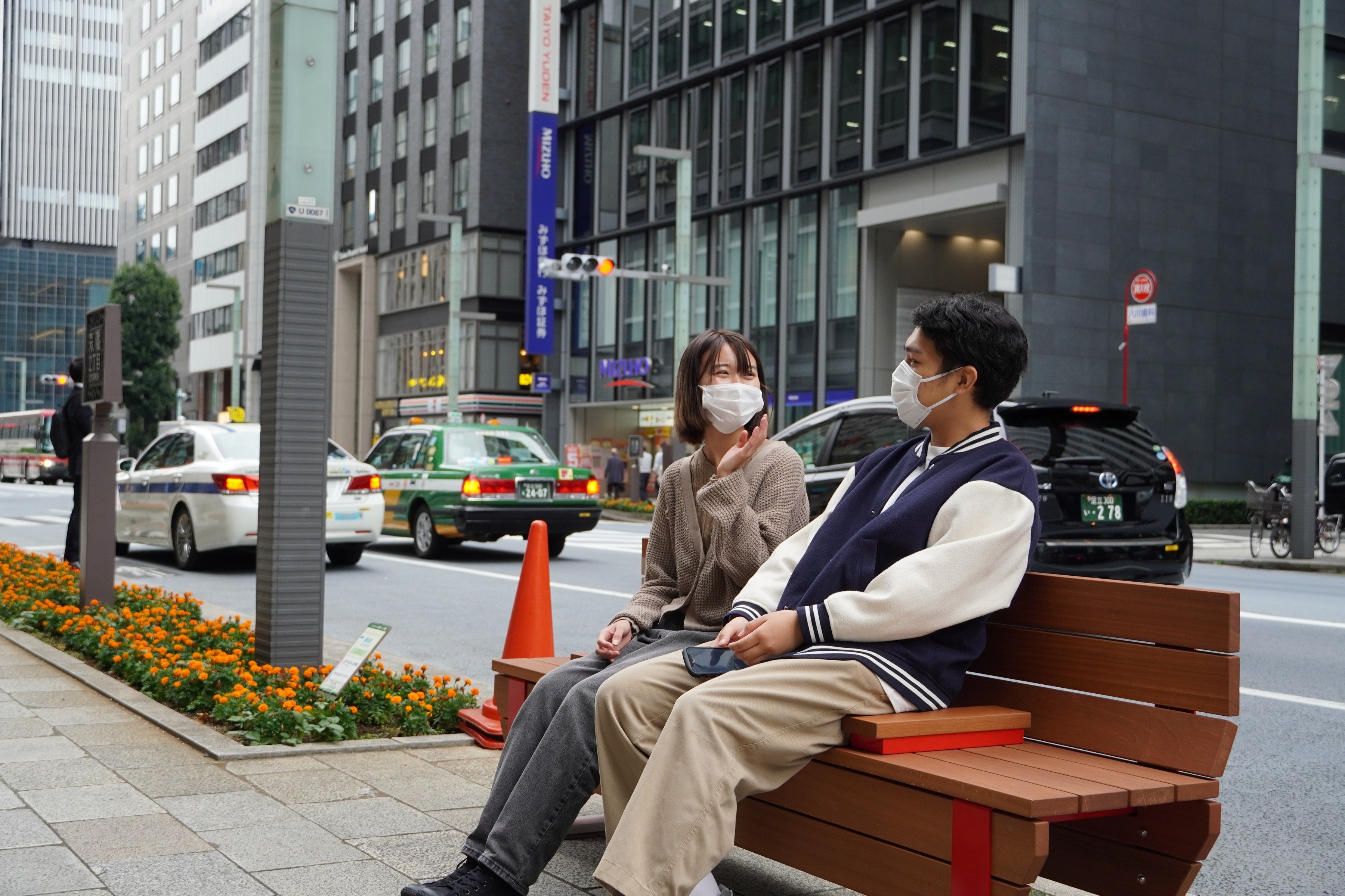 設置したベンチの様子