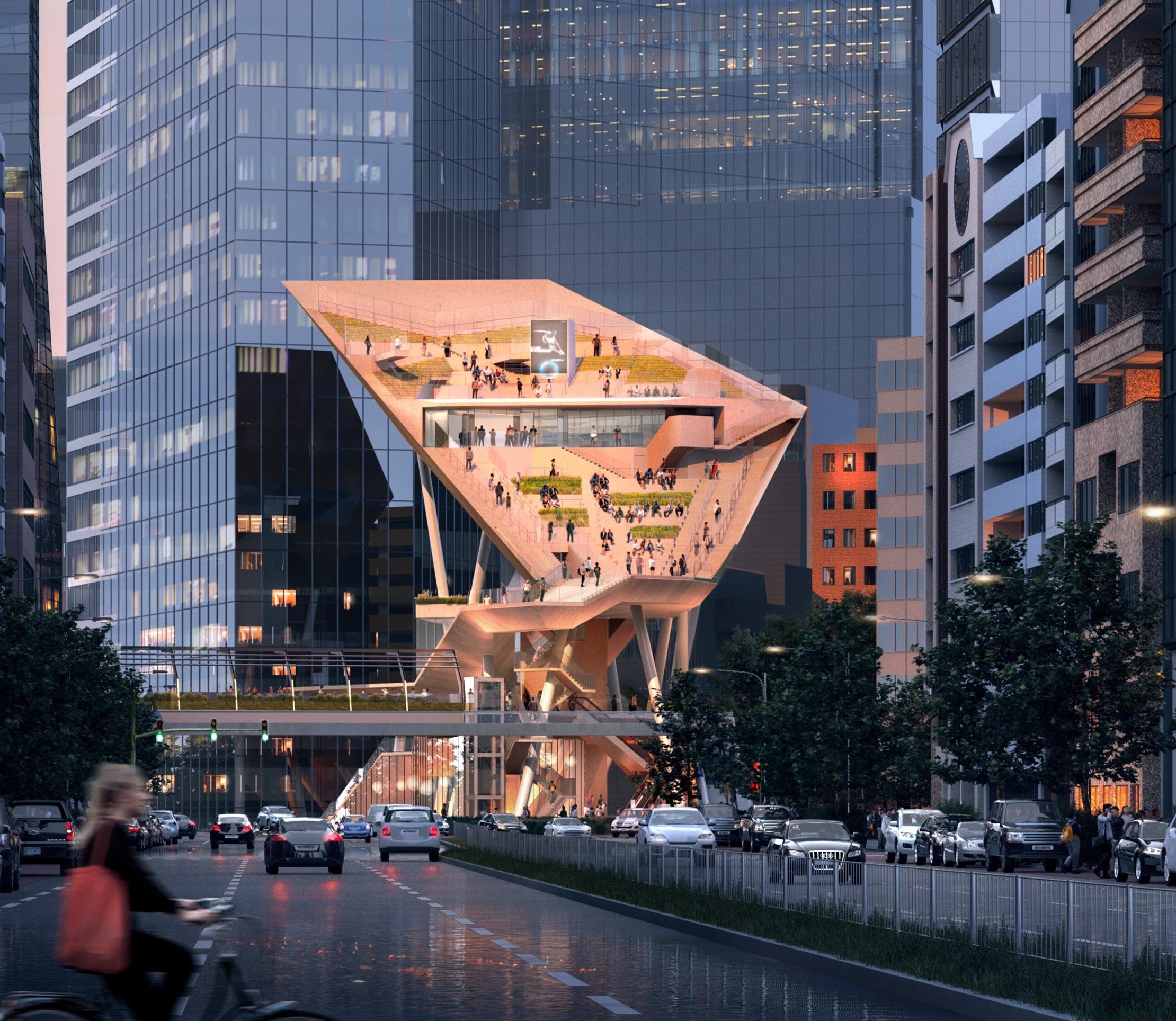 青山通りから見たA街区