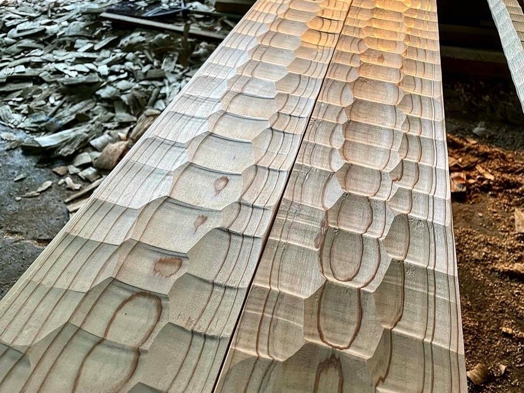 ＜京都産杉の加工イメージ＞