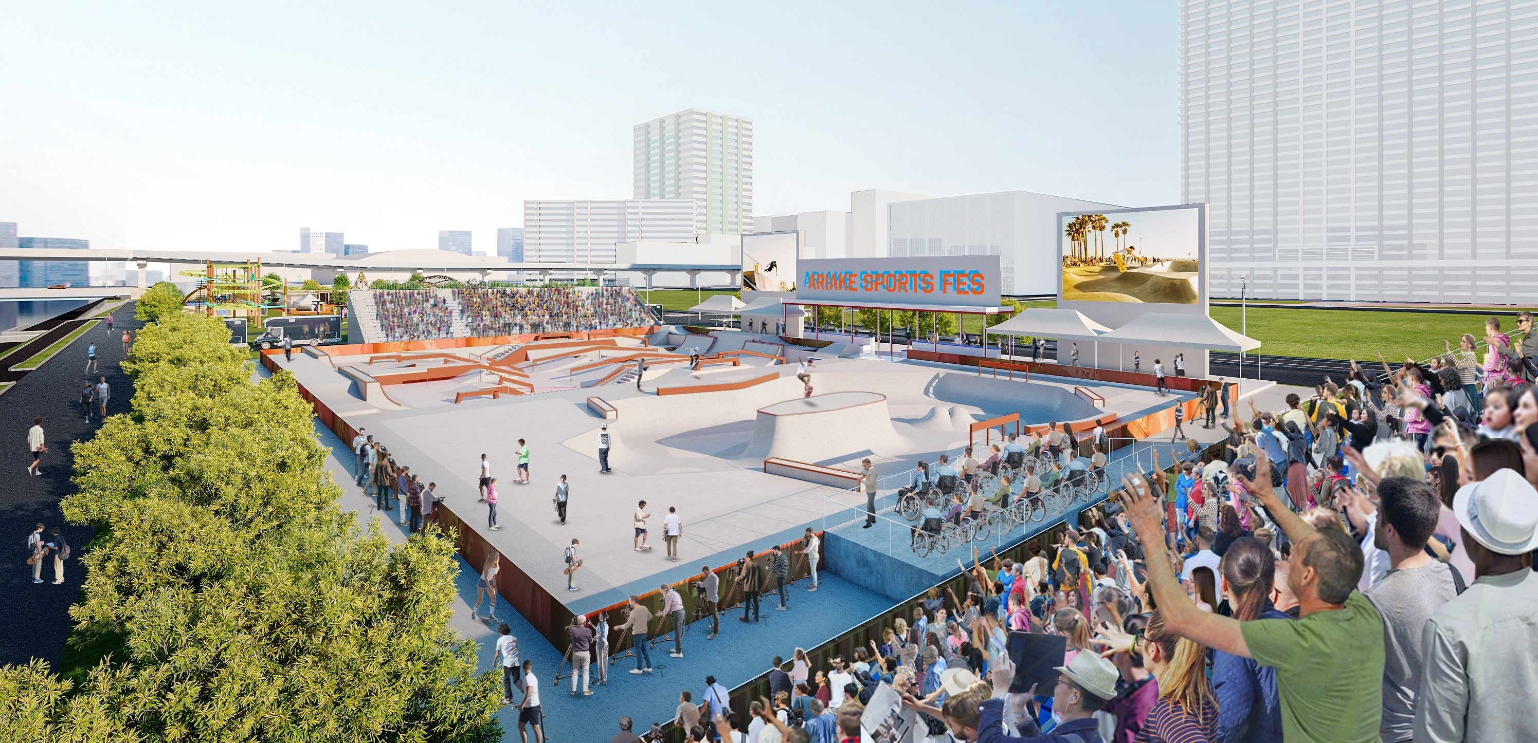 スケートボードパーク　完成イメージ