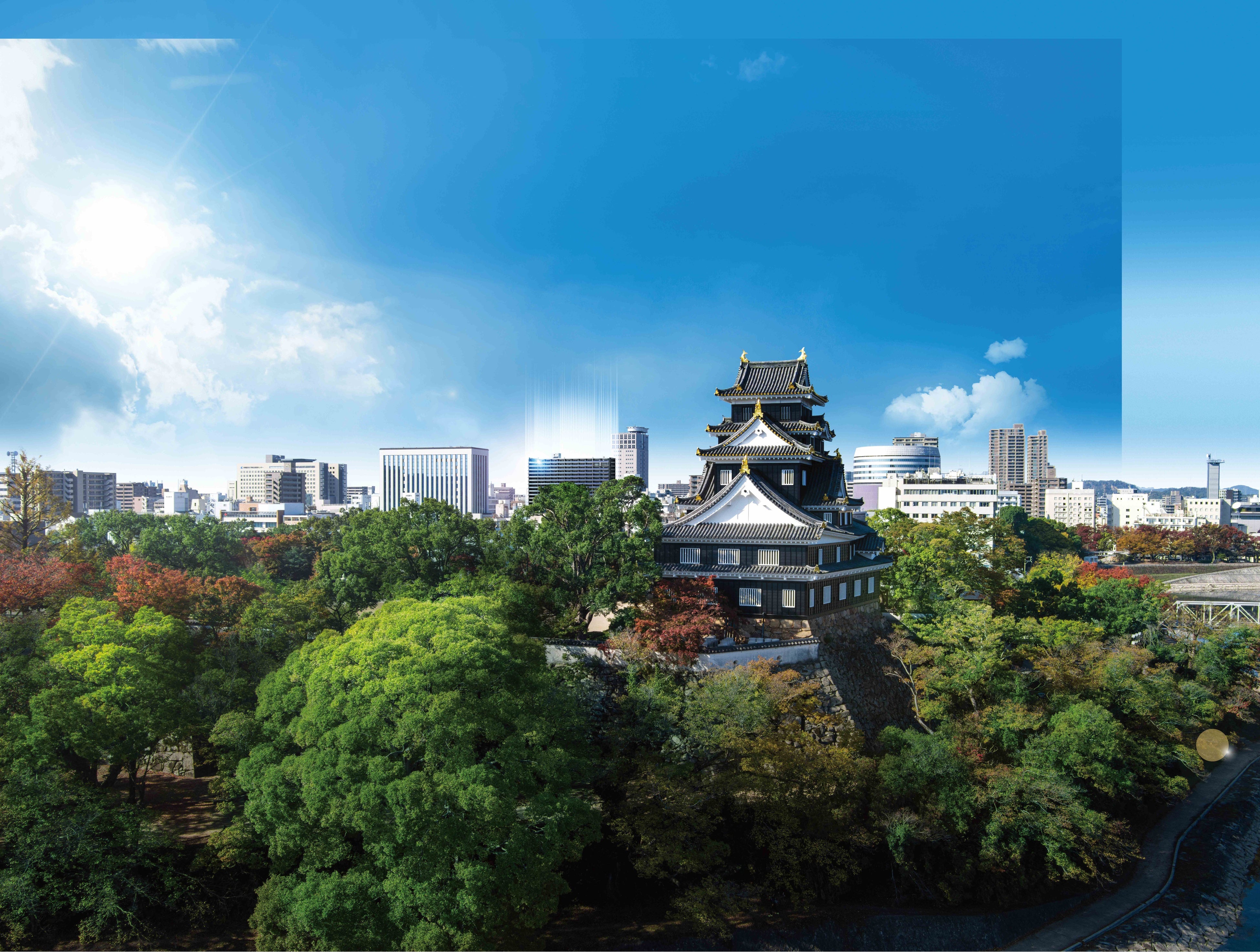 岡山城からの本計画外観