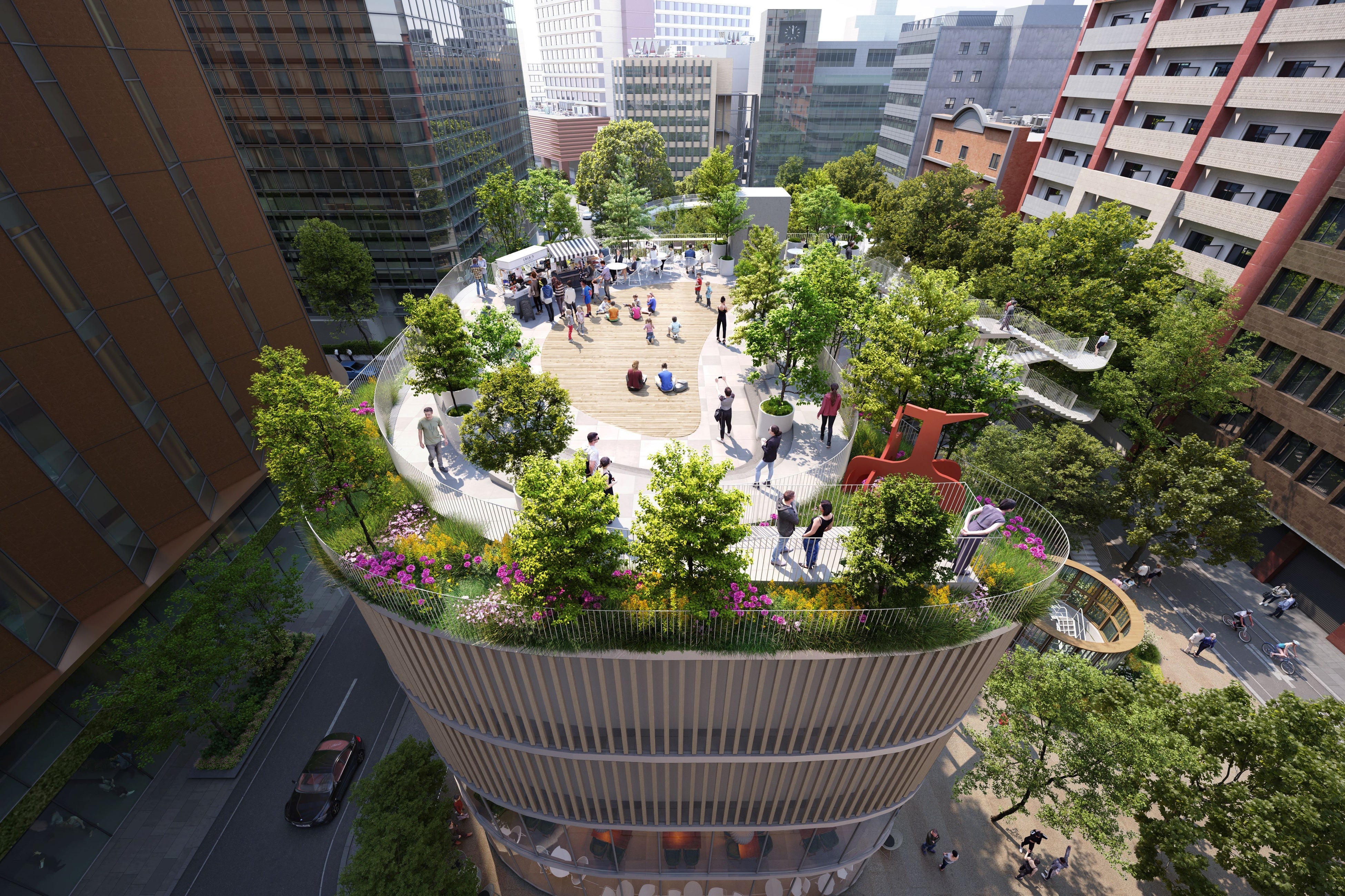 公募対象公園施設　屋上広場「空のにわ」